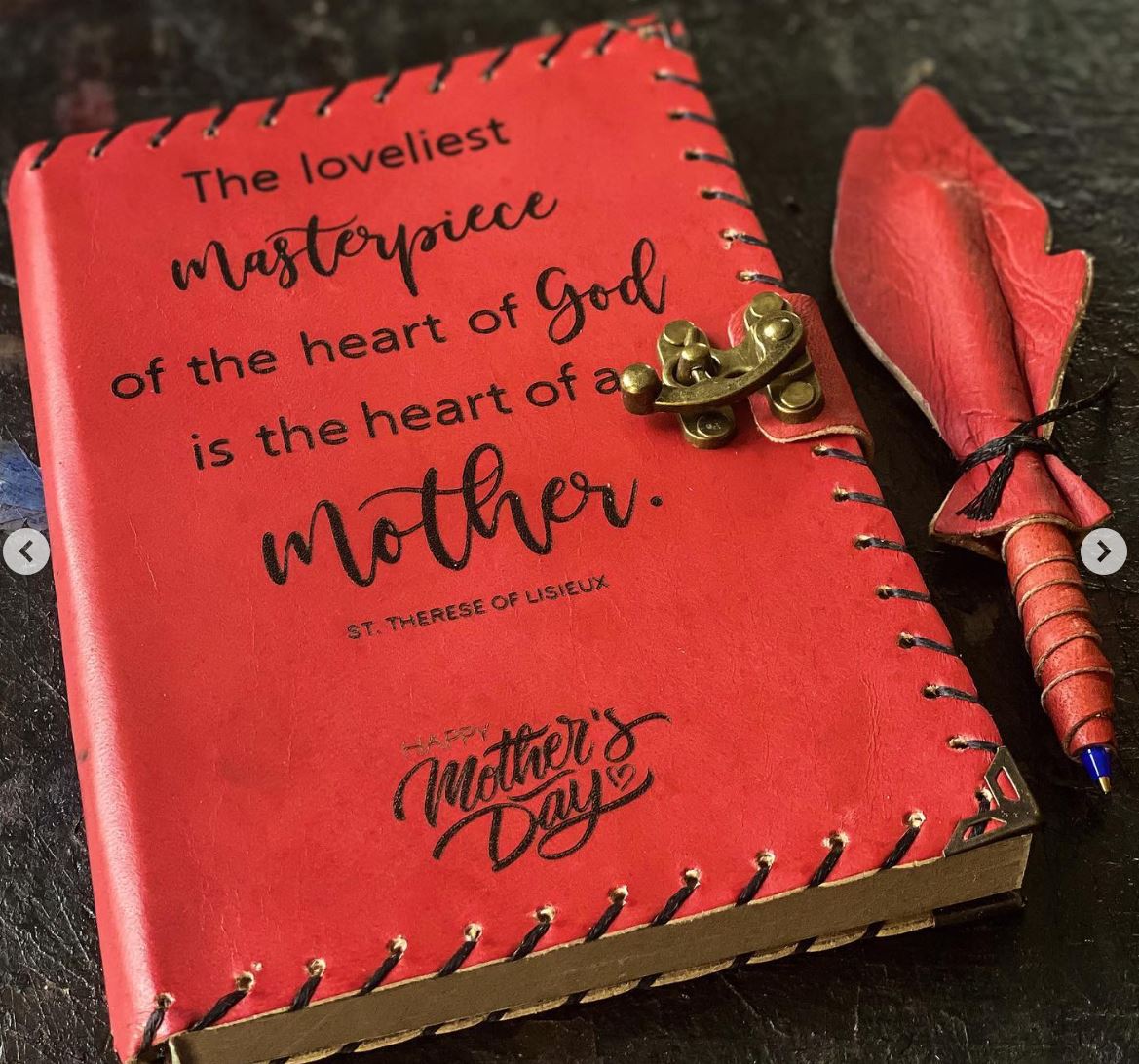 Personalized Handcrafted Diaries Customized Artisanal Journals- Mother Days